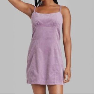 NWT Wild Fable Dark Mauve Corduroy Mini Dress
